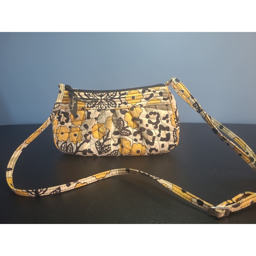 Vera Bradley‎ GO WILD Quilted Half Moon Crossbody Purse